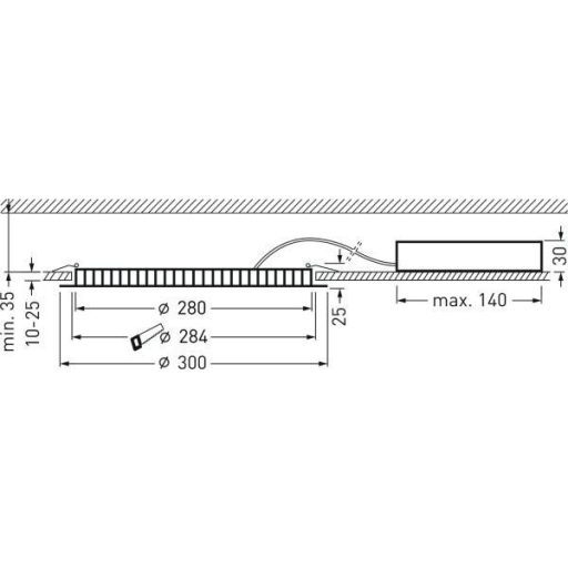 Trilux 7571051 AviellaC09OA#7571051 LED-es beépíthető lámpa LED Nélkül 30 W Fehér