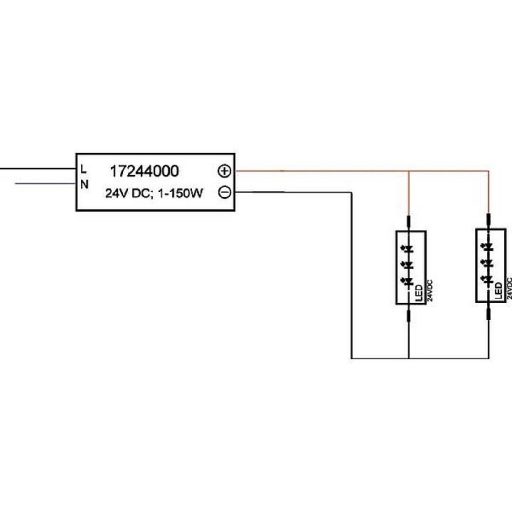 Brumberg 17244000 LED transzformátor 150 W 24 V Fényerő-szabályozó nélkül 1 db