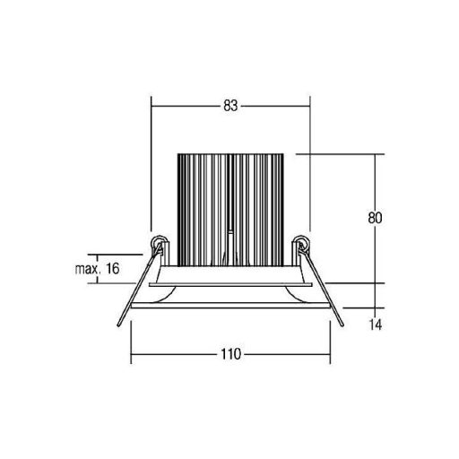 Brumberg 39406073 39406073 LED-es beépíthető lámpa LED 10.5 W Fehér