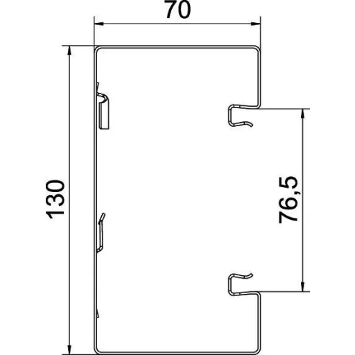 OBO Bettermann 6277200 Parapet csatorna (H x Sz) 2000 mm x 130 mm Fehér 1 db
