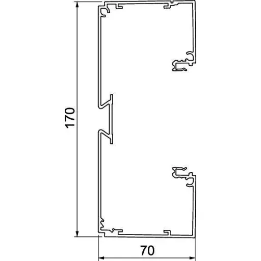 OBO Bettermann 6133262 Alsó rész (H x Sz) 2000 mm x 170 mm 1 db