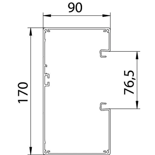 OBO Bettermann 6279500 Parapet csatorna (H x Sz) 2000 mm x 170 mm Fehér 1 db