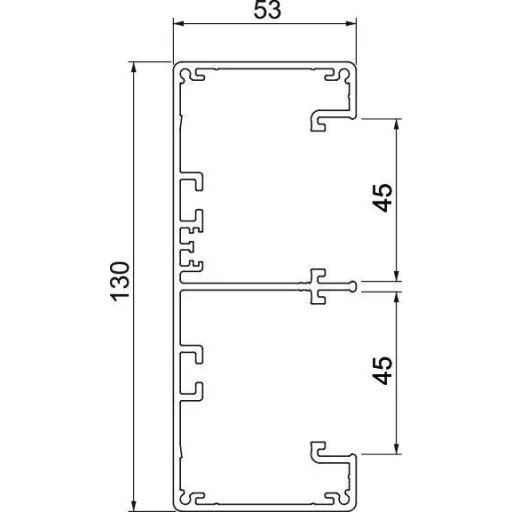 OBO Bettermann 6112500 Parapet csatorna (H x Sz) 2000 mm x 130 mm Fehér 1 db
