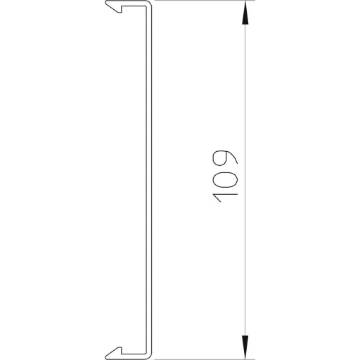 OBO Bettermann 6191657 Csatorna felsőrész (H x Sz) 2000 mm x 130 mm Fehér 1 db
