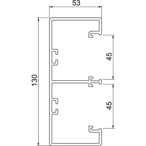 OBO Bettermann 6113202 Parapet csatorna (H x Sz) 2000 mm x 130 mm Szürke 1 db