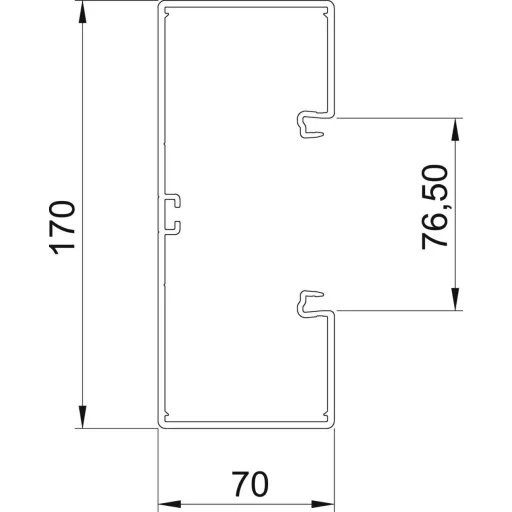 OBO Bettermann 6114300 Parapet csatorna (H x Sz) 2000 mm x 170 mm Fehér 1 db