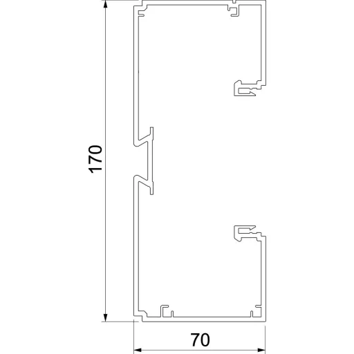 OBO Bettermann 6132731 Alsó rész (H x Sz) 2000 mm x 170 mm Fehér 1 db