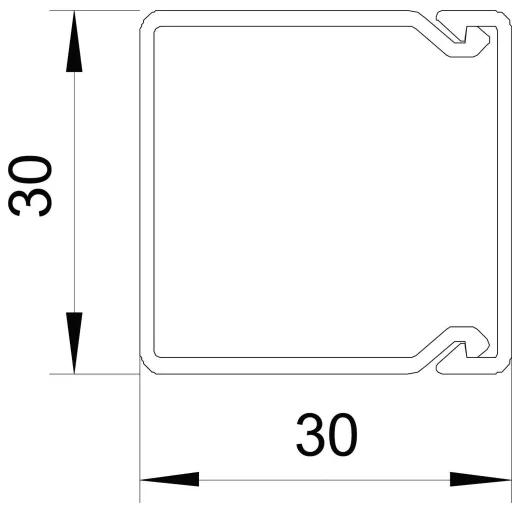 OBO Bettermann 6026796 Kábelcsatorna (H x Sz x Ma) 2000 x 30 x 30 mm Szürke 20 db