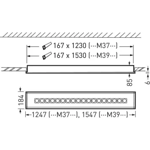 Trilux 7625040 Creavo M37 #7625040 LED-es mennyezeti lámpa LED 19 W Fehér