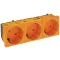OBO Bettermann 6120125 Készülék betét 3 részes dugalj (Sz x Ma x Mé) 135 x 45 x 42 mm Narancs 1 db