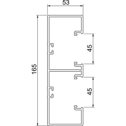 OBO Bettermann 6113402 Parapet csatorna (H x Sz) 2000 mm x 165 mm Szürke 1 db