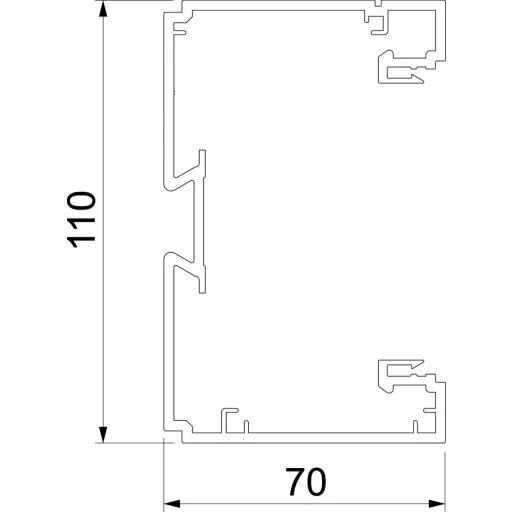 OBO Bettermann 6132721 Alsó rész (H x Sz) 2000 mm x 110 mm Fehér 1 db