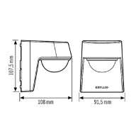   ESYLUX EM10025365 Fali, Falra szerelhető Mozgásérzékelő 200 ° Szürke IP55, IK07
