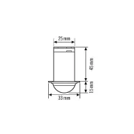   ESYLUX EP10426209 Süllyeszett Mennyezeti jelenlét érzékelő 360 ° Fehér IP55
