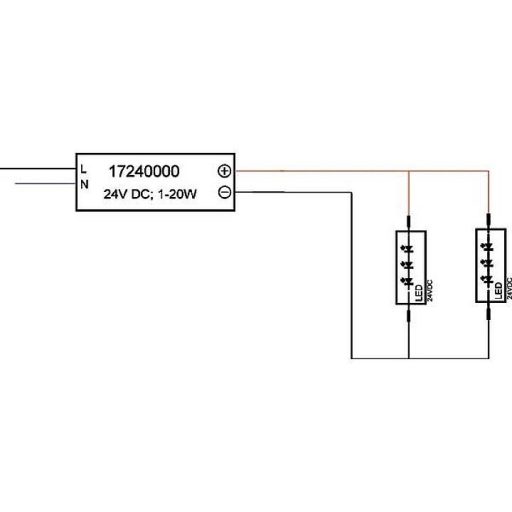 Brumberg 17240000 LED transzformátor 20 W 24 V Fényerő-szabályozó nélkül 1 db