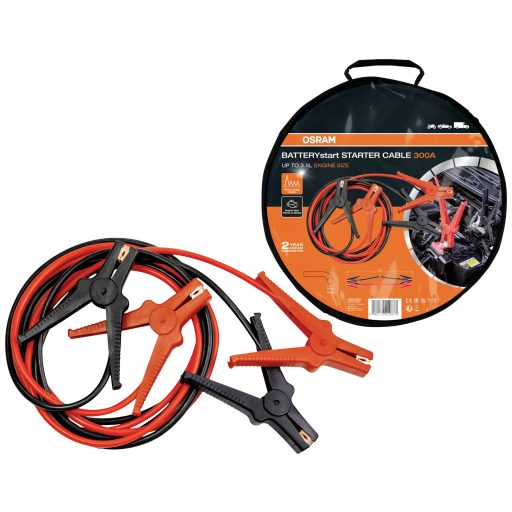 Osram Automotive BATTERYstart STARTER CABLE 300A Indítássegítő kábel 16 mm² Alumínium (réz bevonattal) 3 m Műanyag fogóval