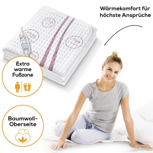 Beurer UB 90 Cosy Melegítő takaró 60 W Fehér