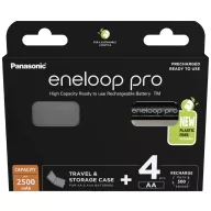   Ceruzaakku NiMH 2500 mAh 1.2 V 4 db, Panasonic eneloop pro HR06 +Box