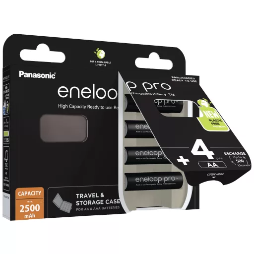 Ceruzaakku NiMH 2500 mAh 1.2 V 4 db, Panasonic eneloop pro HR06 +Box