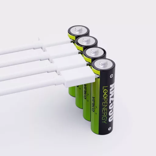 USB-ről tölthető ceruzaakku 1,5V 1700 mAh Li-Ion, USB-C, 4 db, Verico LoopEnergy