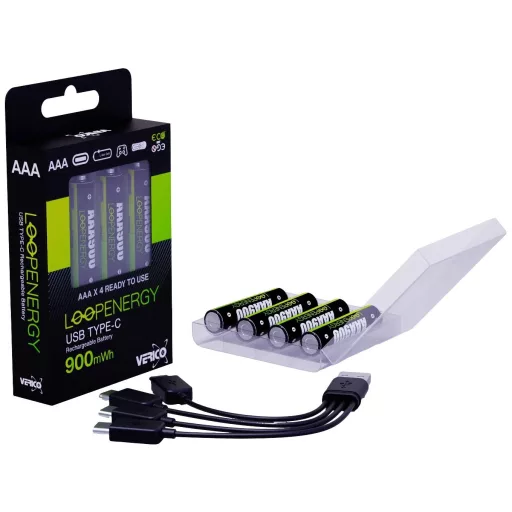 Verico LoopEnergy USB-C USB-C® akku Lítiumion 600 mAh 1.5 V 4 db