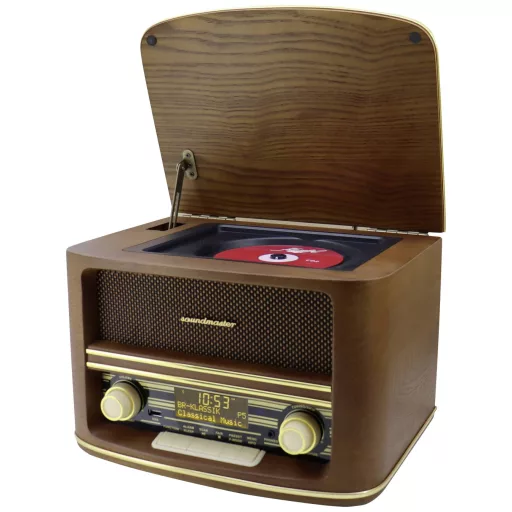 soundmaster NR961 Asztali rádió DAB+, URH AUX, USB, CD, Bluetooth® Táviránytóval Barna