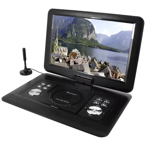 soundmaster PDB1600SW Hordozható DVD lejátszó 39.1 cm 15.4 coll EEK: D (A - G) Akkus működés, DVT-T antennával, Beépített DVD lejátszóval Fekete