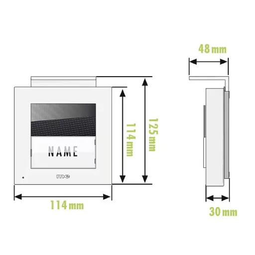 m-e modern-electronics ADV-1010 A Vistadoor Audio kültéri állomás kaputelefonhoz Vezetékes Külső egység 1 családiház Antracit