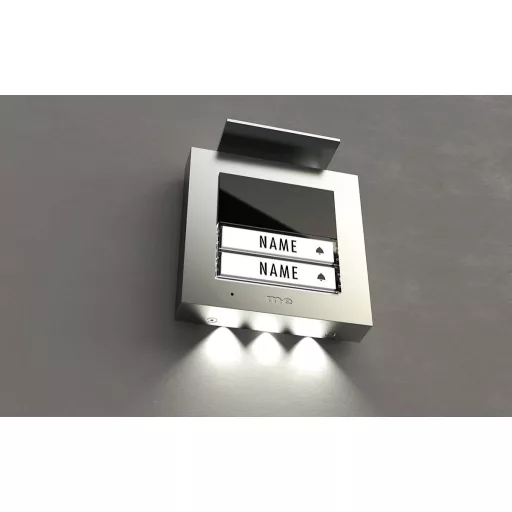 m-e modern-electronics ADV-1020 S Vistadoor Audio kültéri állomás kaputelefonhoz Vezetékes Külső egység 2 családiház Ezüst