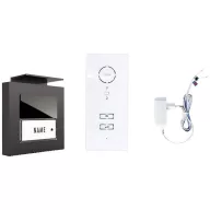   m-e modern-electronics ADV-10101 AW Kaputelefon Vezetékes Komplett készlet Antracit, Fehér