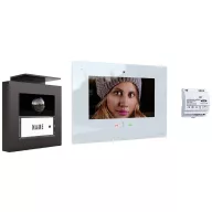   m-e modern-electronics VDV-20109 AW Videó kaputelefon 4 eres Komplett készlet Antracit, Fehér