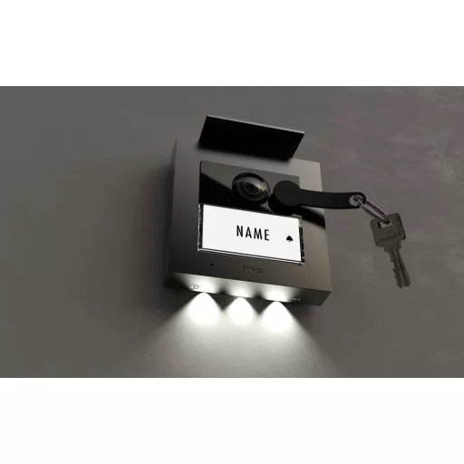 m-e modern-electronics VDV-20109 AW Videó kaputelefon 4 eres Komplett készlet Antracit, Fehér