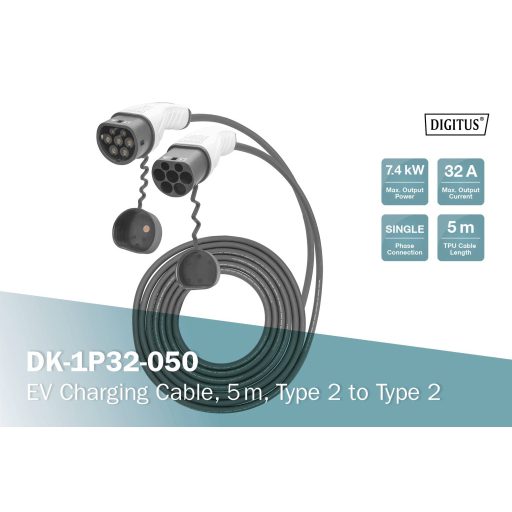 Digitus DK-1P32-050 eMobility töltőkábel 5 m