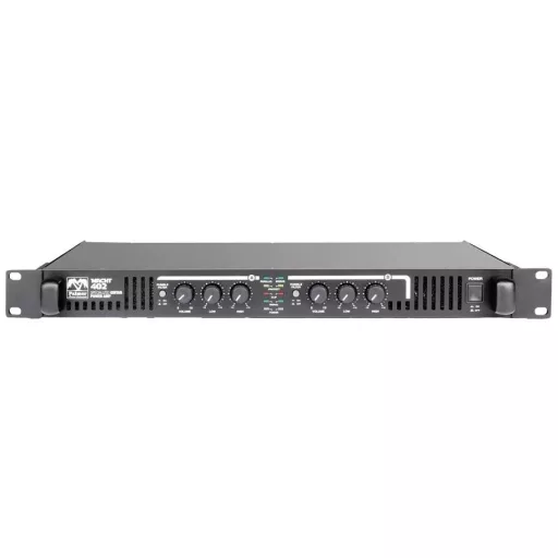 Palmer Musicals Instruments MACHT 402 Sztereo végfok RMS teljesítmény kimeneti csatornánként 4 Ohm-nál: 200 W