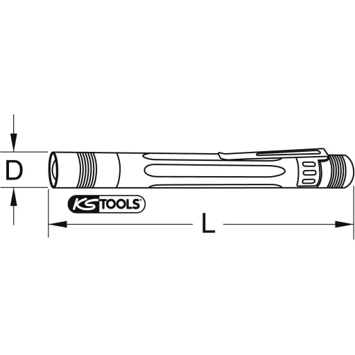 KS Tools 150.4370 LED Kézilámpa Övcsíptetővel Elemekről üzemeltetett 85 lm 10 óra 92 g