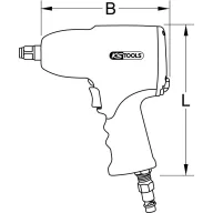   KS Tools 515.3400 515.3400 Sűrített levegős ütvecsavarozó Forgatónyomaták (max.): 860 Nm