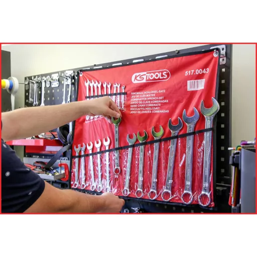 KS Tools 517.0043 5170043 Racsnis csavarkulcs készlet 21 részes Kulcsszélesség (metrikus) 32 mm