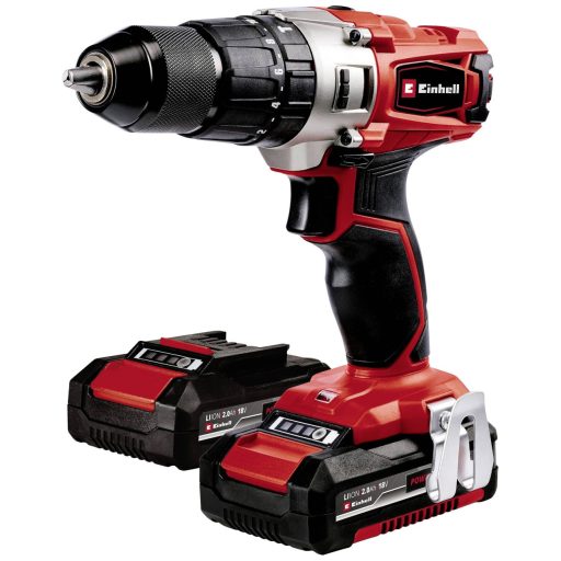 Einhell Power X-Change TE-CD 18/2 Li-i +64 (2x2,0 Ah) 2 sebességfokozat-Akkus ütvefúró-csavarozó #####inkl. 64-tlg. Zubehör, Töltővel, 2. akkuval