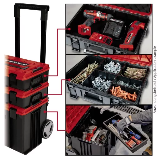 Einhell E-Case Tower 4540015 Gurulós bőrönd, tartalom nélkül (H x Sz x Ma) 430 x 400 x 675 mm
