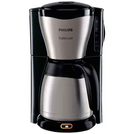 Philips Home Café Gaia HD7548/20 Kávéfőző Fekete, Nemesacél Kapacitás, csésze=15 Hőszigetelt kiöntő