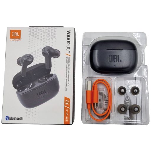JBL Wave 200 TWS In Ear headset Bluetooth® Stereo Fekete Mobiltelefon