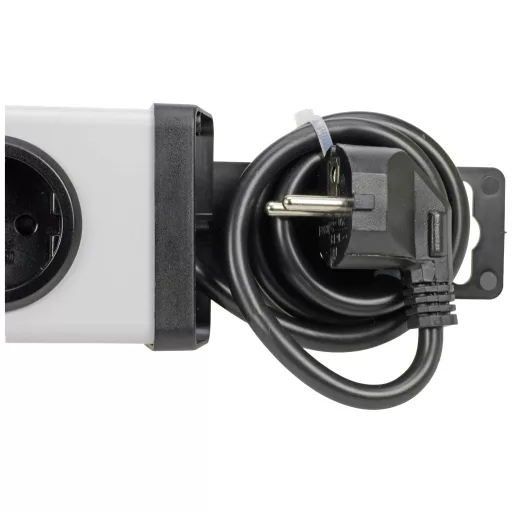 Ehmann 0200x00052301 Elosztó kapcsolóval Ezüst, Fekete Védőérintkezős 1 db