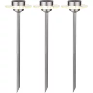   Paulmann 4064161230566 Solarspieß Ufo LED Napelemes kerti lámpa 3 részes készlet 0.2 W Melegfehér Nemesacél, Átlátszó