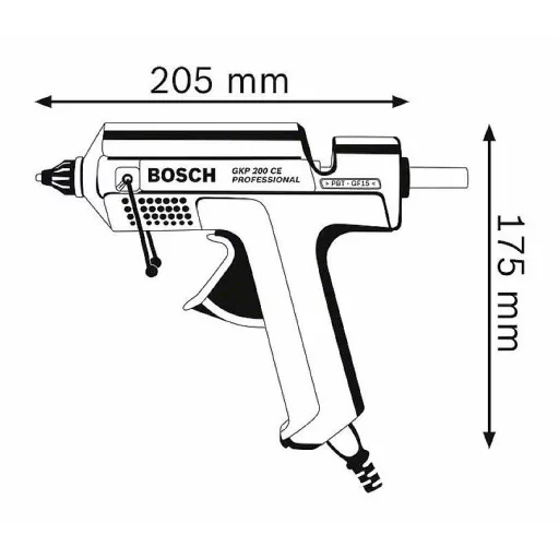 Bosch Professional GKP 200 CE Ragasztópisztoly 11 mm 500 W 230 V 1 db
