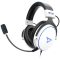 Gamer Over Ear headset, hangerő szabályozás, fehér, Pixminds HP-52