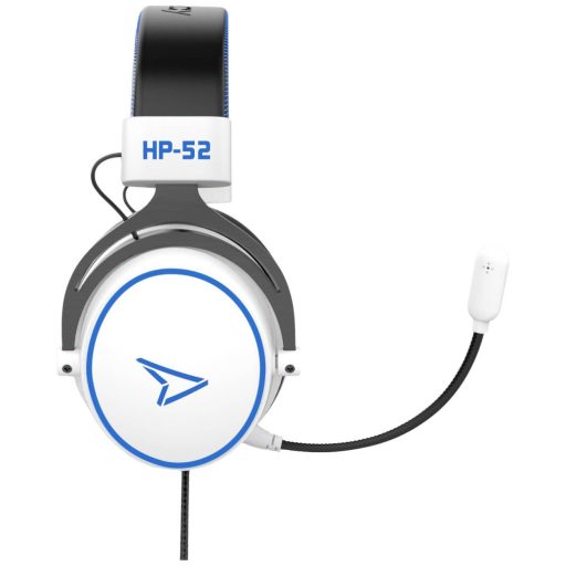 Gamer Over Ear headset, hangerő szabályozás, fehér, Pixminds HP-52
