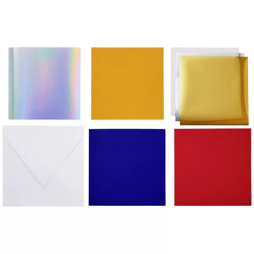 Cricut Insert Cards FOIL Celebration S40 Kártya készlet Piros, Kék