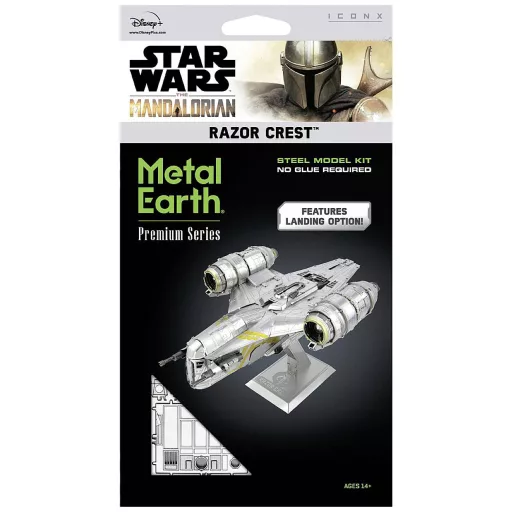 3D fém építőkészlet STAR WARS Mandalorian - Razor Crest űrhajó, Metal Earth Iconx 502948