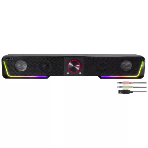 SpeedLink Gravity RGB Soundbar Fekete Bluetooth, Hangfal megvilágítás