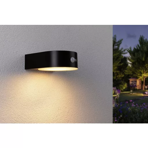 Paulmann 94730 Eileen PIR 2200K Napelemes fali lámpa EEK: G (A - G) 5.5 W arany Fekete